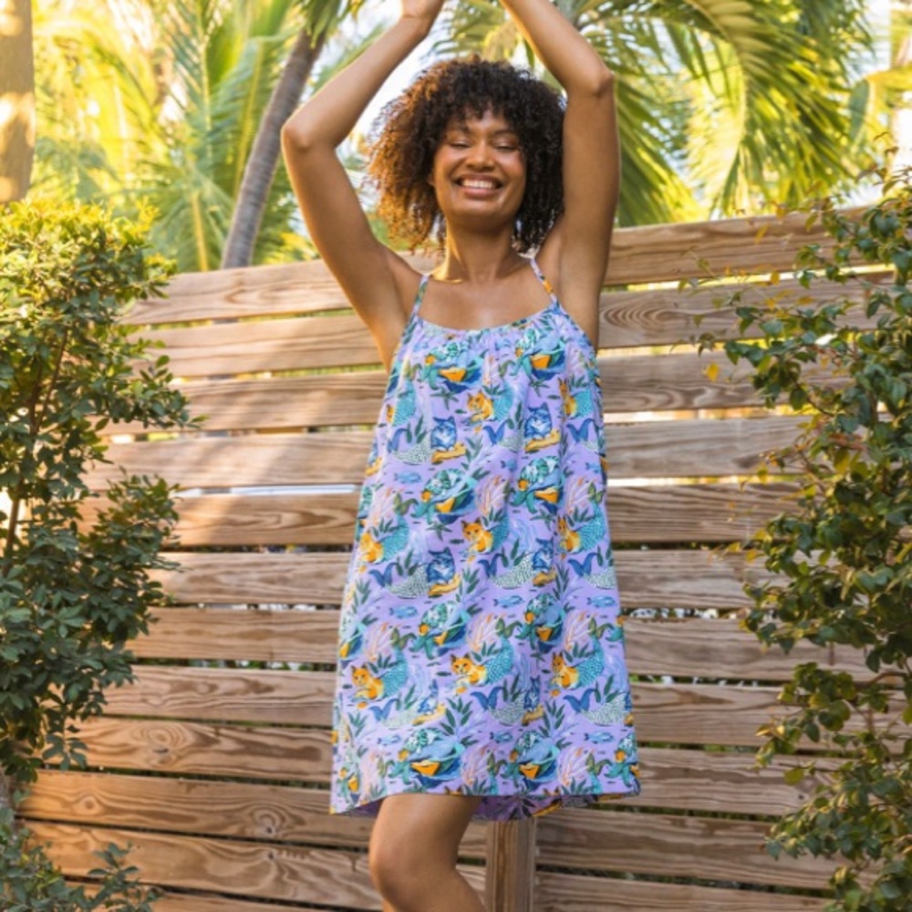 Printfresh Meowing Mermaids nightgown